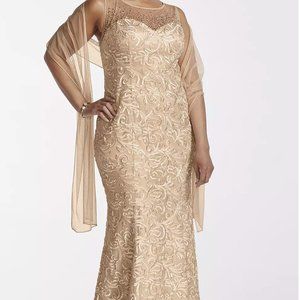 Sleeveless all-over Soutache Dress with Beads